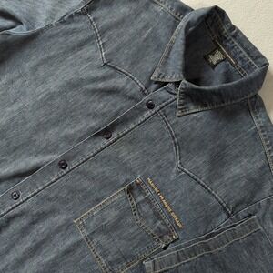 Vintage Marithe Francois Girbaud Chambray Short Sleeve XXL Flap Pocket